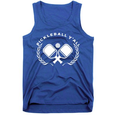 PICKLEBALL Y'ALL Funny Paddle Ball Pickle Meme Tank Top