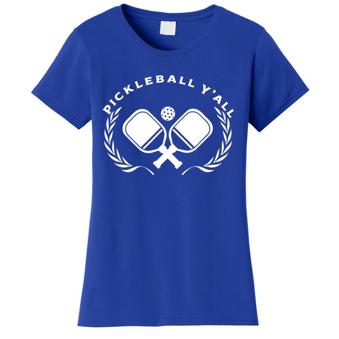 PICKLEBALL Y'ALL Funny Paddle Ball Pickle Meme Women's T-Shirt