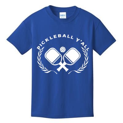 PICKLEBALL Y'ALL Funny Paddle Ball Pickle Meme Kids T-Shirt