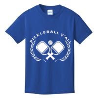 PICKLEBALL Y'ALL Funny Paddle Ball Pickle Meme Kids T-Shirt