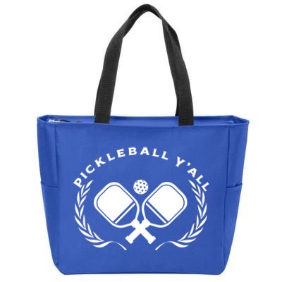 PICKLEBALL Y'ALL Funny Paddle Ball Pickle Meme Zip Tote Bag