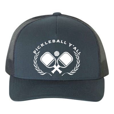 PICKLEBALL Y'ALL Funny Paddle Ball Pickle Meme Yupoong Adult 5-Panel Trucker Hat