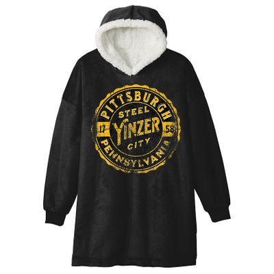 Pittsburgh Yinz Funny Yinzer Steel City 412 Pennsylvania Hooded Wearable Blanket
