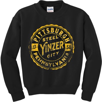 Pittsburgh Yinz Funny Yinzer Steel City 412 Pennsylvania Kids Sweatshirt