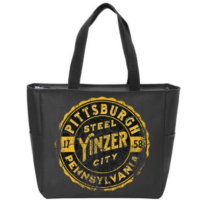 Pittsburgh Yinz Funny Yinzer Steel City 412 Pennsylvania Zip Tote Bag