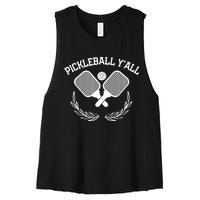 PICKLEBALL Y'ALL FUNNY Women's Racerback Cropped Tank