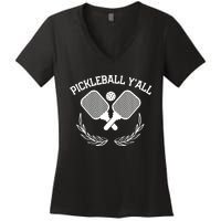 PICKLEBALL Y'ALL FUNNY Women's V-Neck T-Shirt