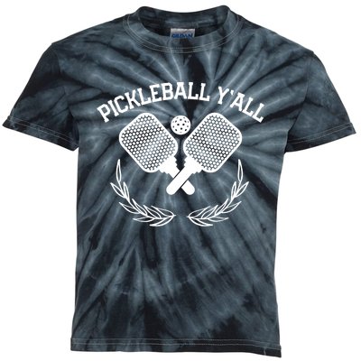 PICKLEBALL Y'ALL FUNNY Kids Tie-Dye T-Shirt