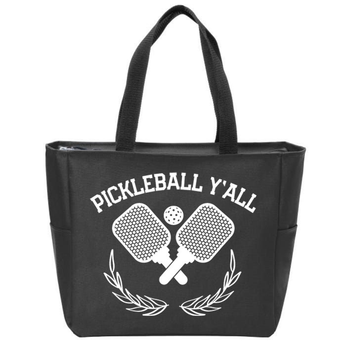 PICKLEBALL Y'ALL FUNNY Zip Tote Bag