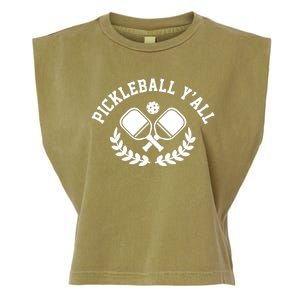 Pickleball Y'all Funny Garment-Dyed Women's Muscle Tee