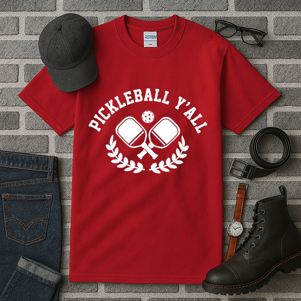 Pickleball Y'all Funny Tall T-Shirt