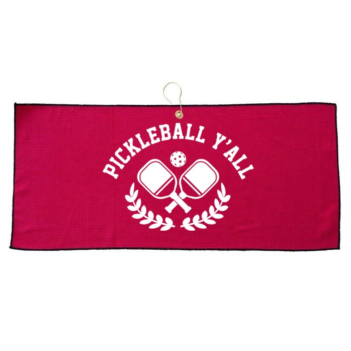 Pickleball Y'all Funny Large Microfiber Waffle Golf Towel