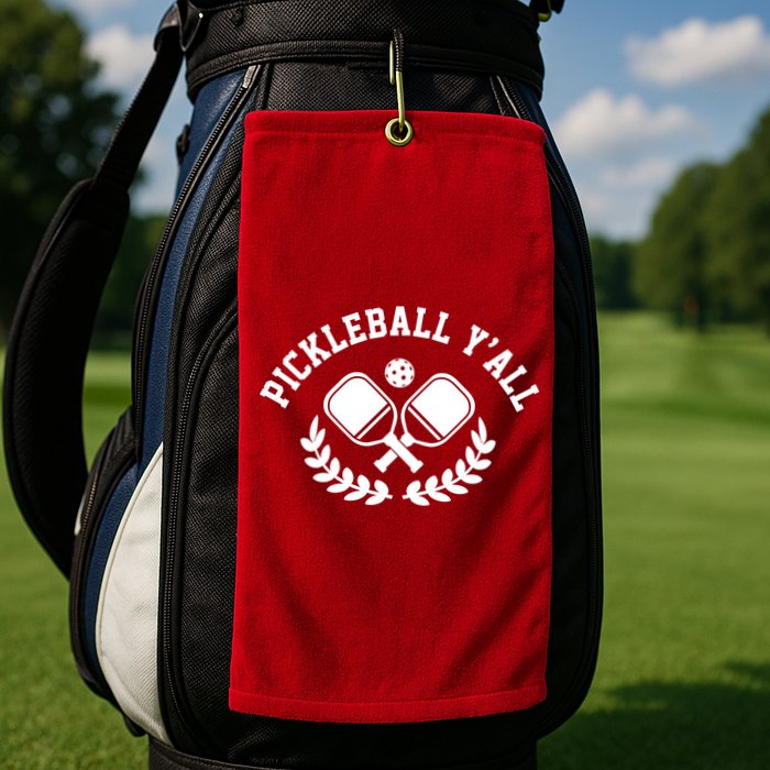 Pickleball Y'all Funny Golf Towel