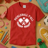 Pickleball Y'all Funny Kids T-Shirt