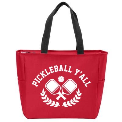 Pickleball Y'all Funny Zip Tote Bag