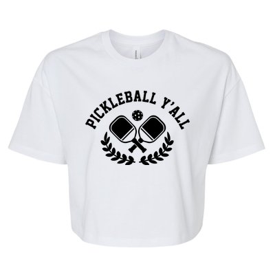 Pickleball Y'all Funny Bella+Canvas Jersey Crop Tee