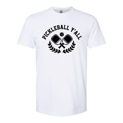 Pickleball Y'all Funny Softstyle® CVC T-Shirt