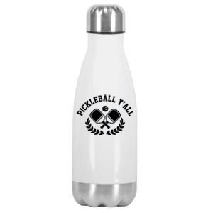 Pickleball Y'all Funny Stainless Steel Insulated Water Bottle