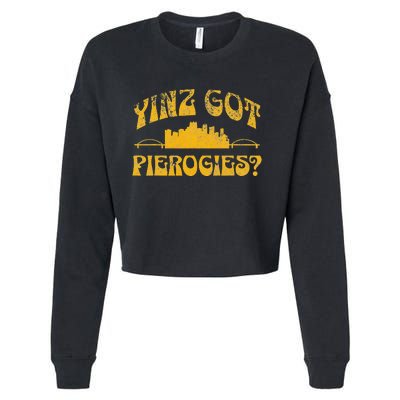 Pittsburgh Yinz Funny Yinzer Steel City 412 Pierogies Home Cropped Pullover Crew