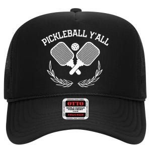 PICKLEBALL Y'ALL FUNNY High Crown Mesh Back Trucker Hat