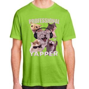 Professional Yapper Funny Cat Meme Goofy Ahh Ironic Cat Adult ChromaSoft Performance T-Shirt