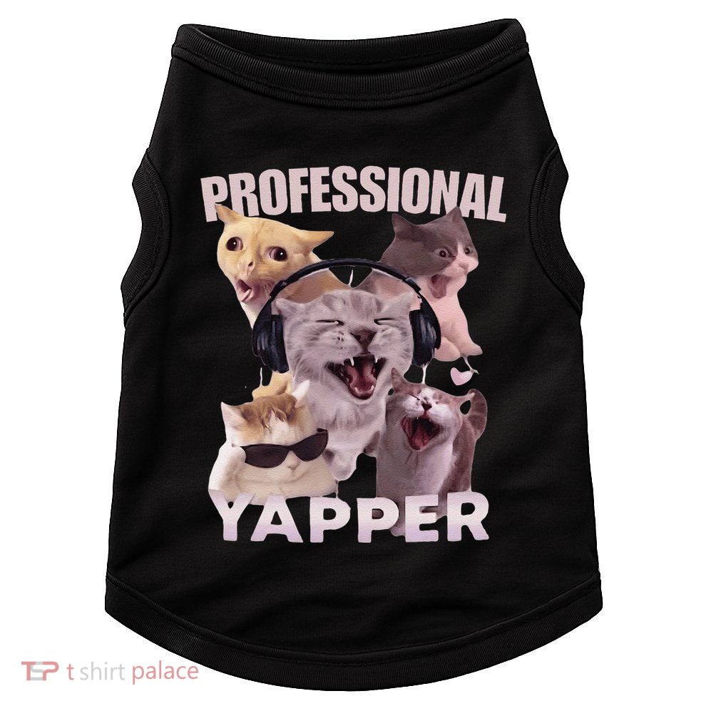 Professional Yapper Funny Cat Meme Goofy Ahh Ironic Cat Doggie Tank