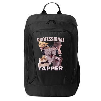 Professional Yapper Funny Cat Meme Goofy Ahh Ironic Cat City Backpack
