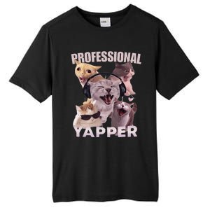 Professional Yapper Funny Cat Meme Goofy Ahh Ironic Cat Tall Fusion ChromaSoft Performance T-Shirt