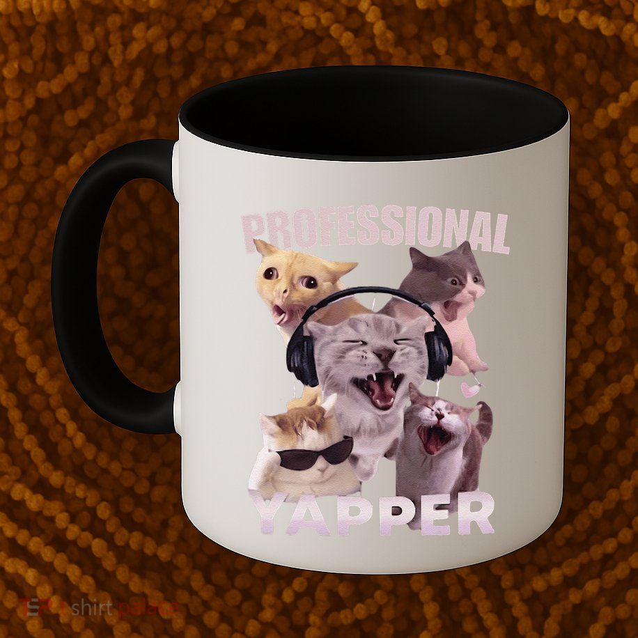 Professional Yapper Funny Cat Meme Goofy Ahh Ironic Cat Mug
