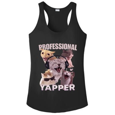 Professional Yapper Funny Cat Meme Goofy Ahh Ironic Cat Ladies PosiCharge Competitor Racerback Tank