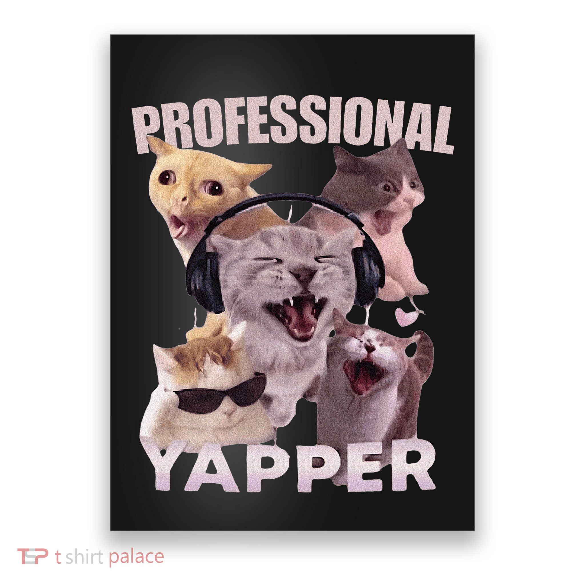 Professional Yapper Funny Cat Meme Goofy Ahh Ironic Cat Poster