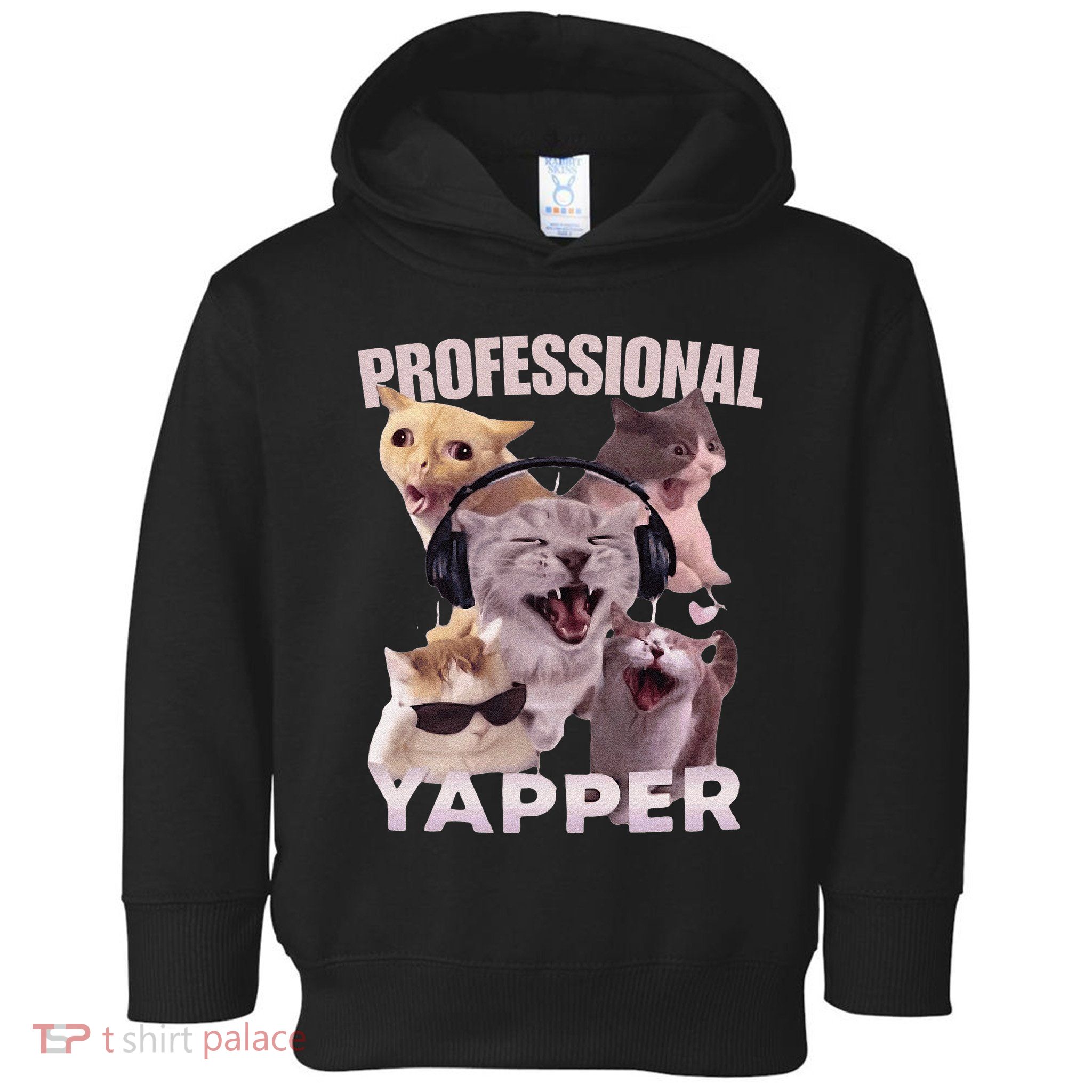 Professional Yapper Funny Cat Meme Goofy Ahh Ironic Cat Toddler Hoodie