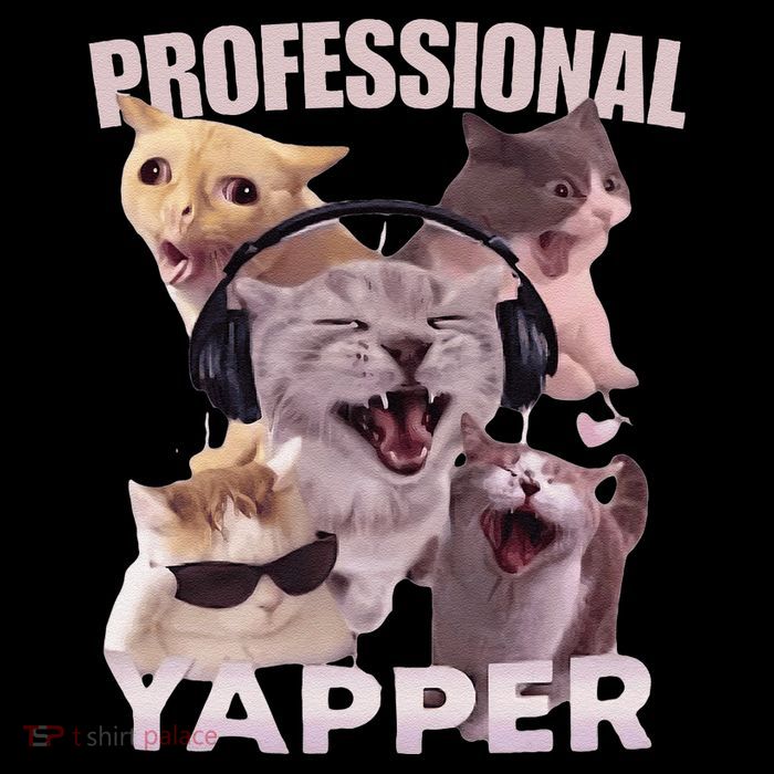 Professional Yapper Funny Cat Meme Goofy Ahh Ironic Cat Visor