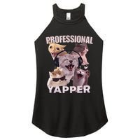 Professional Yapper Funny Cat Meme Goofy Ahh Ironic Cat Women's Perfect Tri Rocker Tank