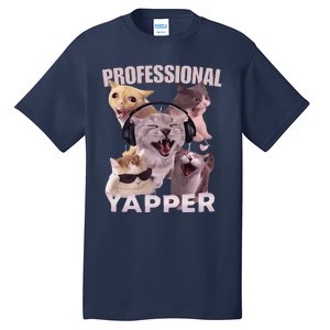 Professional Yapper Funny Cat Meme Goofy Ahh Ironic Cat Tall T-Shirt