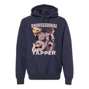 Professional Yapper Funny Cat Meme Goofy Ahh Ironic Cat Premium Hoodie