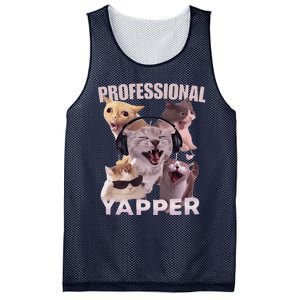 Professional Yapper Funny Cat Meme Goofy Ahh Ironic Cat Mesh Reversible Basketball Jersey Tank