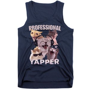 Professional Yapper Funny Cat Meme Goofy Ahh Ironic Cat Tank Top