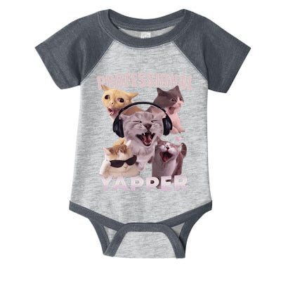 Professional Yapper Funny Cat Meme Goofy Ahh Ironic Cat Infant Baby Jersey Bodysuit