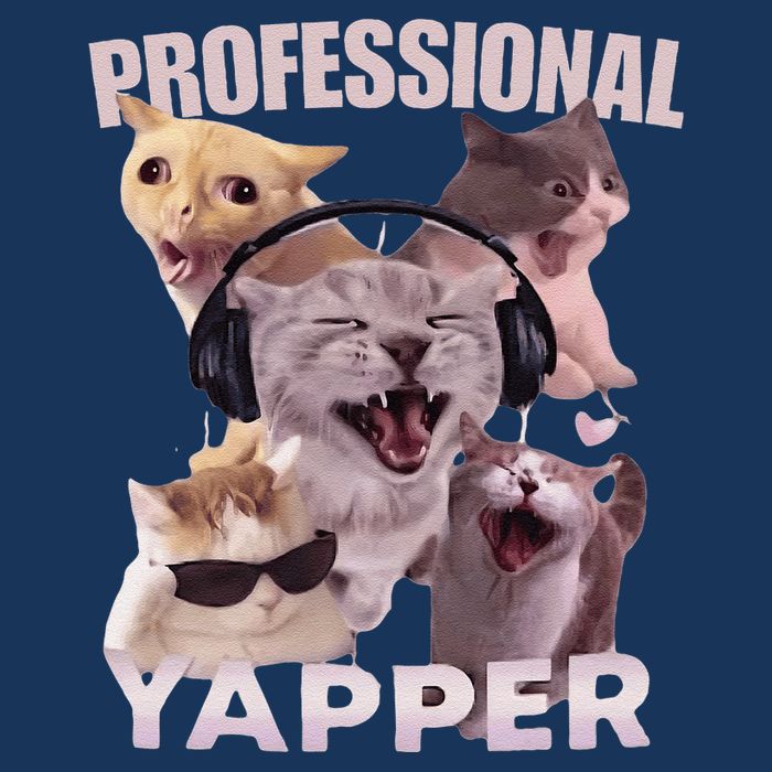 Professional Yapper Funny Cat Meme Goofy Ahh Ironic Cat Infant Baby Jersey Bodysuit