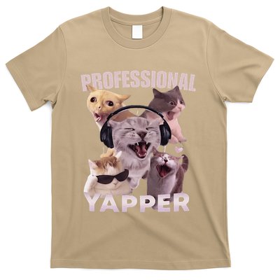 Professional Yapper Funny Cat Meme Goofy Ahh Ironic Cat T-Shirt
