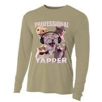 Professional Yapper Funny Cat Meme Goofy Ahh Ironic Cat Cooling Performance Long Sleeve Crew