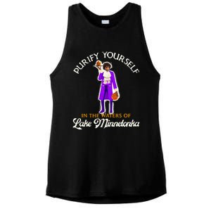 Purify Yourself In The Waters Of Lake Minnetonka Ladies PosiCharge Tri-Blend Wicking Tank