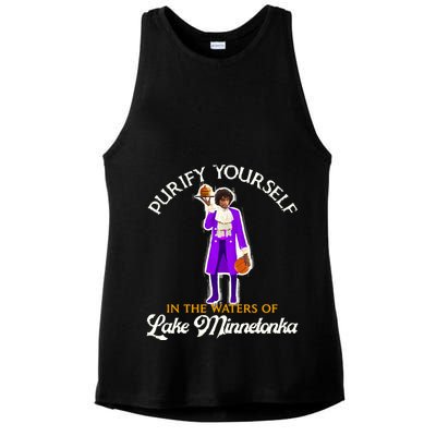 Purify Yourself In The Waters Of Lake Minnetonka Ladies PosiCharge Tri-Blend Wicking Tank