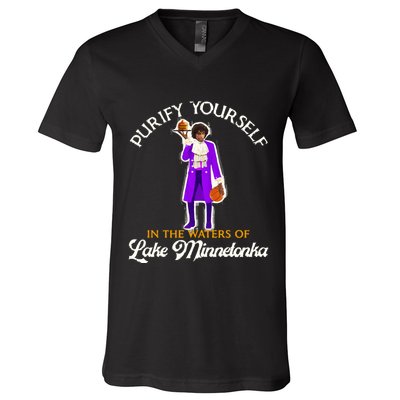 Purify Yourself In The Waters Of Lake Minnetonka V-Neck T-Shirt