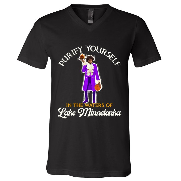Purify Yourself In The Waters Of Lake Minnetonka V-Neck T-Shirt