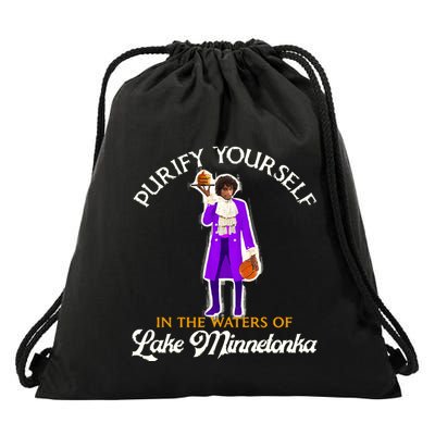 Purify Yourself In The Waters Of Lake Minnetonka Drawstring Bag