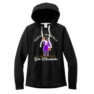 Purify Yourself In The Waters Of Lake Minnetonka Women's Fleece Hoodie