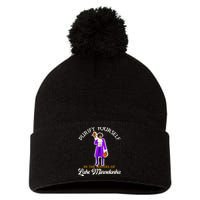 Purify Yourself In The Waters Of Lake Minnetonka Pom Pom 12in Knit Beanie