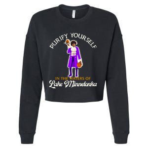 Purify Yourself In The Waters Of Lake Minnetonka Cropped Pullover Crew